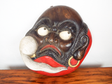 Antique 19thC Daruma Hossu Mingei Japanese Folk Art Zen Buddhist Dharma Wall Art