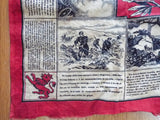 Orig Spanish American War Remington Bandana Instructional Military Scarf 1880s