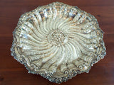 Antique 19th C North Wind Dish Platter 14" Highly Ornate Continental Silverplate