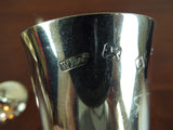 English Sterling Silver Goblets Charles II Style Walter Davies London 1974