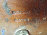 Vintage WW2 British Military Officers Heavy Leather Travel Trunk Case Lt Poupard