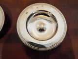 Vintage Pair Mappin & Webb Solid Sterling Armada Plates 3.75" Dishes 1968 4.4oz