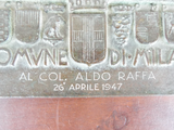 Vintage U S Army Military Bronze Plaque WW2 Era Commune Of Milan Italian City