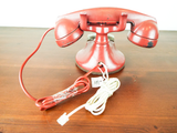 Antique Western Electric 102 B1 Oval Rotary Telephone Factory Red Made In USA