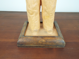 Vintage 1940s Art Sculpture European Terracotta Masked Medic Signed E Kloister