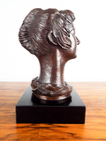Vtg Original Russian Bronze Sculpture Young Woman Nicolai Kuvshinoff Signed Art