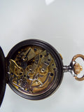 Antique Swiss Made Gunmetal Chronograph Pocket Watch 1900 Working Serial No.359