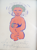 Original One Off Art Serigraph Vibiana Aparicio Chamberlin La Madrecita Signed