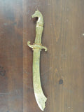 Antique Gold Gilt Brass Scimitar Letter Opener 1899 Prince Of Wales Stakes Union