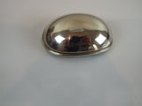 Antique 19th C Tin Lined Hip Snuff Box Silver Plate English Hinged Pocket Size