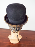 Antique Equestrian Horse Derby Helmet Hunting Bowler Hat Preece & Curtis 6 7/8