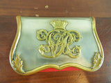 Antique Victorian Officers Military V R Cypher Dress Ammo Box Monogrammed 19thC