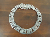 Antique English Sterling Ladies Art Nouveau Belt 1903 Diana Huntress 27"Necklace