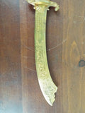 Antique Gold Gilt Brass Scimitar Letter Opener 1899 Prince Of Wales Stakes Union