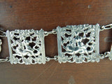 Antique English Sterling Ladies Art Nouveau Belt 1903 Diana Huntress 27"Necklace
