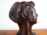 Vtg Original Russian Bronze Sculpture Young Woman Nicolai Kuvshinoff Signed Art