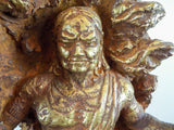Vintage Seibo Kitamura Signed Bronze 33lb Sculpture Fudo Myo O Japanese Art 19"