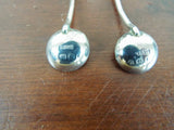 Antique Victorian Cased English Sterling Silver Salt Cellars & Spoons 1889 H & T