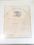 Original American Civil War Discharge Papers 1865 Albert Evans 45th Reg Illinois