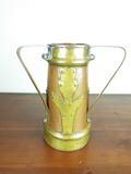 Antique Russian Empire Copper Tula Tyg Trophy Vase Signed Arts & Crafts WW1 Era