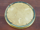 Antique Porcelain Round Plaque Jesus Wears Crown Of Thorns Framed German Art
