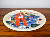 Original Gregorio Prestopino Art Pottery Charger Hand Painted Nude Bather AD 80