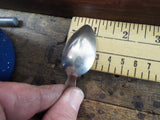 Antique 19th C American German Coin Silver Teaspoons Set Of 4 Fiddleback Design