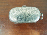 Antique Edwardian English Sterling Silver Stamp Sovereign Case 1904 EJ Houlston