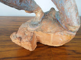 Vintage Clay Sculpture Acrobat Trapeze Art Terracotta Working Study Zuniga Style