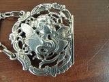 Antique English Sterling Ladies Art Nouveau Belt 1903 Diana Huntress 27"Necklace