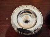 Vintage Pair Mappin & Webb Solid Sterling Armada Plates 3.75" Dishes 1968 4.4oz
