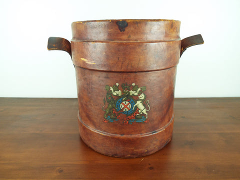 Antique Ammunition Box 1920s Military English Leather Carrying Case Monkey Keg