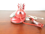 Antique Western Electric 102 B1 Oval Rotary Telephone Factory Red Made In USA