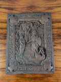 Antique 19thC Bas Relief Copper Art Engraved Panel Ancient Warrior Peartree & Co