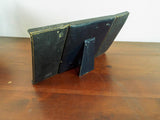 Antique Miniature Cased Painting Of A Bejeweled Lady 1920s Leather Travel Case