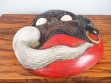 Antique 19thC Daruma Hossu Mingei Japanese Folk Art Zen Buddhist Dharma Wall Art