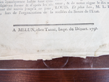 Antique French Revolutionary Poster Military Decree 1791 Original Publication