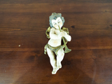 Antique Wooden German Carved Figures Set Of 3 Cherubs Putti Christmas Decor 1910