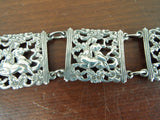 Antique English Sterling Ladies Art Nouveau Belt 1903 Diana Huntress 27"Necklace