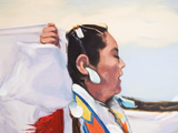 Original Oil On Canvas Kimberley Reed Deemer "Wind" Dance 24" x 36" New Mexico