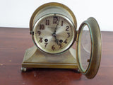 Antique Silver Brass Ships Bell Mantle Clock Bailey Banks & Biddle Philadelphia