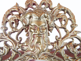 Antique Brass Bradley & Hubbard Table Vanity Mirror 1900 Victorian #3509 Bacchus