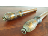 Antique Pair Of Naval Belaying Pins Heavy Bronze Victorian Era Nautical Decor