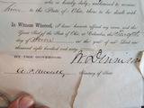 Antique Pre Civil War Arrest Warrant Ohio W Dennison 1860 Extradition Document