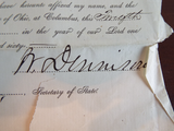 Antique Pre Civil War Arrest Warrant Ohio W Dennison 1860 Extradition Document