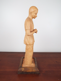 Vintage 1940s Art Sculpture European Terracotta Masked Medic Signed E Kloister