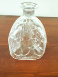 1930s Glass Pinch Whiskey Decanter 3 Kings George 5th Edward 8th George 6th