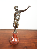 19th C Hans Von Glumer German Bronze Dionysus Sculpture W & P Gladenbeck Mounted