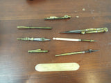 Antique Victorian Drafting Set Shagreen Etui English Portable Cartography 1850s