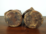 Two Vintage WW2 Leather Ammunition Shell Carrier British Umbrella Cane Bucket